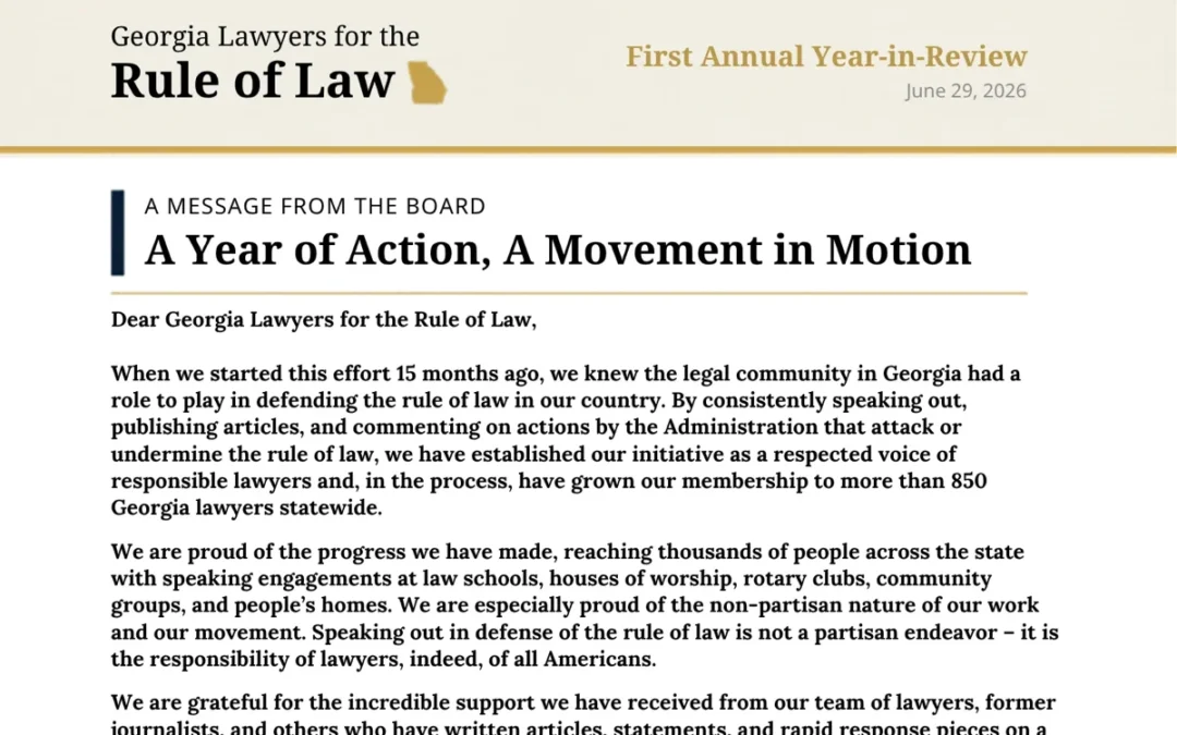 A Year of Action, A Movement in Motion
