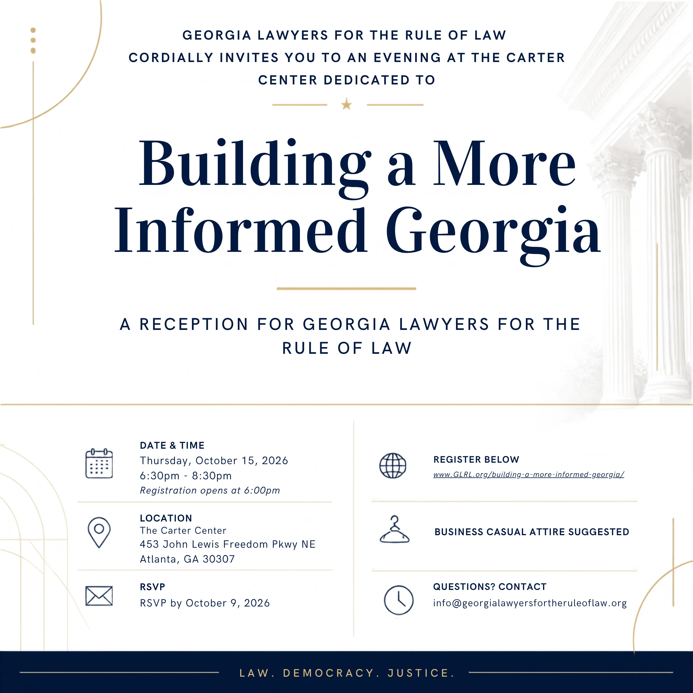 Building a More Informed Georgia- A Fundraiser for Georgia Lawyers for the Rule of Law REDO